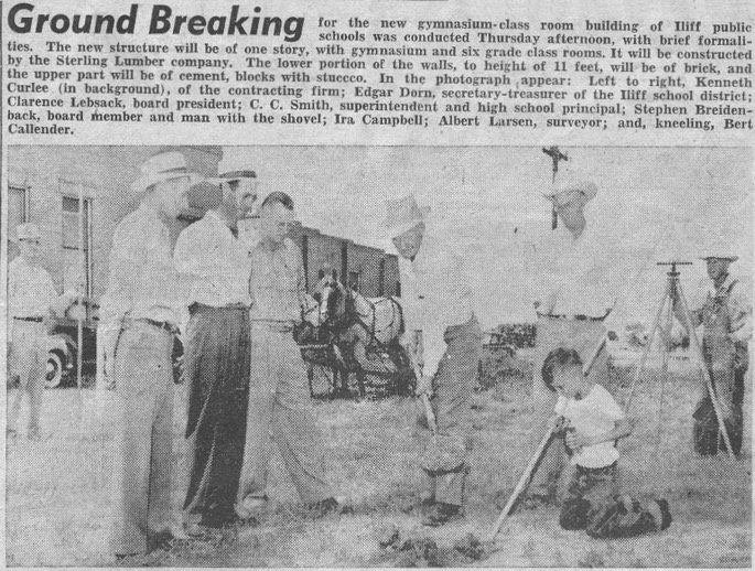 Clarence Iliff School Aug 1949