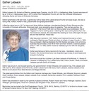 EstherLebsackObituary