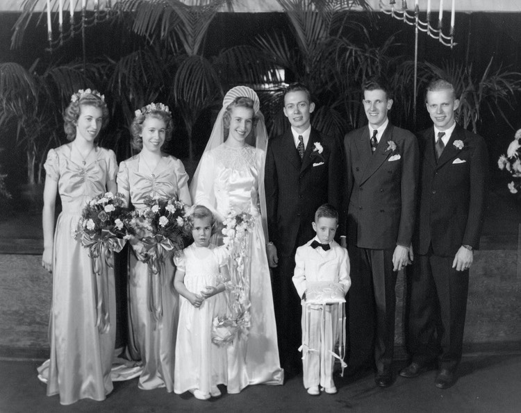 HH077 HankLeotaWedding1945