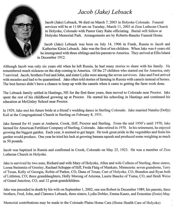 JL231 JakeObituary